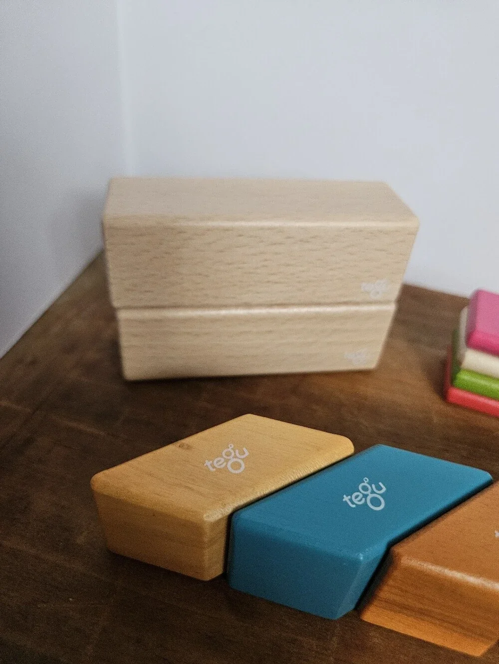 Tegu Assorted Magnetic Wood Blocks Replacement Pieces 10 Count